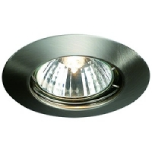 Wickes Halogen Fixed Downlight Brushed Chrome 4 Pack