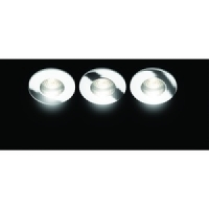 Wickes Saden Fixed Bathroom Downlight Chrome 3 Pack