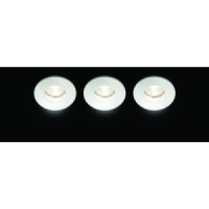 Wickes Fixed Shower Downlight White 3 Pack