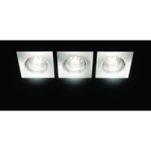Wickes Fixed Square Downlight Brushed Chrome 3 Pack £12.99