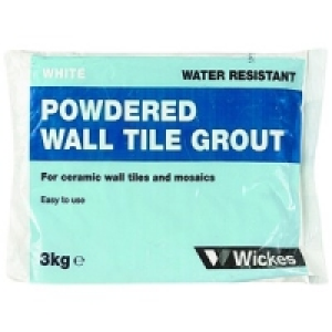Wickes Powdered Wall Tile Grout White 3kg