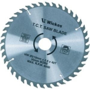 Wickes 40 Teeth Medium Cut Circular Saw Blade 210x30mm