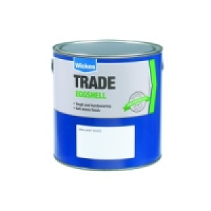 Wickes Trade Eggshell Emulsion Paint Brilliant White2.5L £20.98