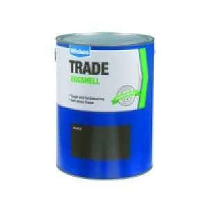 Wickes Trade Eggshell Emulsion Paint Black 5L £31.99