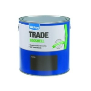 Wickes Trade Eggshell Emulsion Paint Black 2.5L £19.99