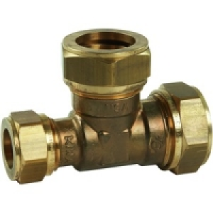 Wickes Compression Reducing Tee 22 x 15 x 22mm