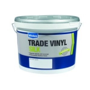 Wickes Trade Vinyl Silk Emulsion Paint White 10L £29.99