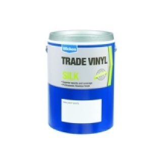 Wickes Trade Vinyl Silk Emulsion Paint White 5L £16.79