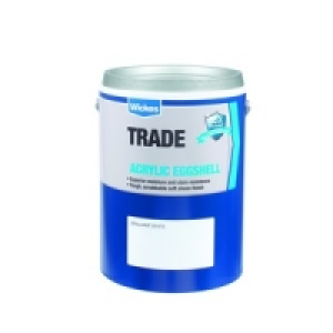 Wickes Trade Acrylic Eggshell Emulsion Paint White 5L £29.99