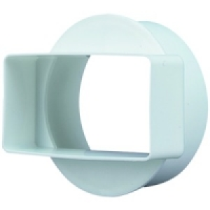 Wickes Ducting Straight Adaptor Rectangle to Round Male