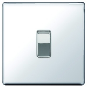 Wickes 10A Light Switch 1 Gang 2 Way Polished Chrome Screwle £9.49