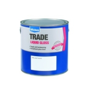 Wickes Trade Liquid Gloss Paint White 2.5L £16.49