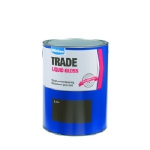 Wickes Trade Liquid Gloss Paint Black 5L £31.99