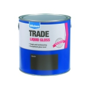 Wickes Trade Liquid Gloss Paint Black 2.5L £18.99