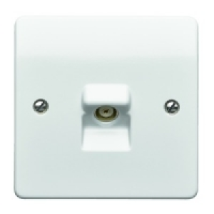 MK Single Coaxial TV/FM Skt K3520RPWHI £4.19
