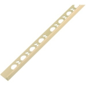 Wickes  Wickes Tile Trim Soft Cream PVC 9mmx2.44m