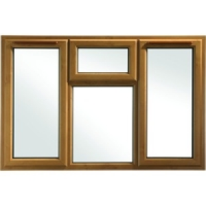 Wickes uPVC Casement Window Oak 1010x1770mm Side and Top Hun
