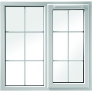 Wickes Georgian Bar uPVC Casement Window White 1010x1190mm R £198.45