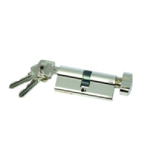 Wickes Euro Profile Cylinder Thumbturn Satin Nickel 70mm FD0