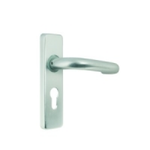 Wickes Round Bar Rose Lever Handle Euro Profile Satin Anodis £14.99