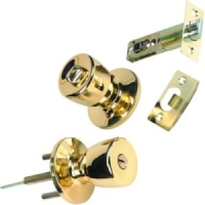 Wickes Entrance Door Knob Lock Set Brass £18.99