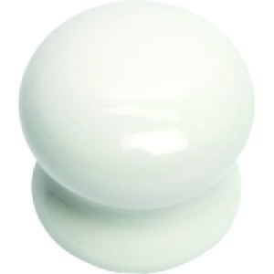 Wickes Zurich Knob Ceramic White 35mm 10 Pack £3.00