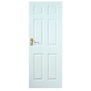 Wickes Woburn Internal Moulded Door White Primed Grained Mid &pound;40.99