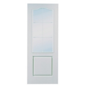 Wickes Calcot Internal Moulded Door White Glazed Primed 2 Pa £140.00