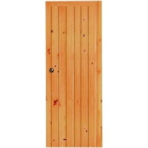 Wickes Keswick Internal Softwood Door Knotty Pine Ledged & B £69.99