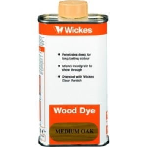 Wickes Wood Dye Medium Oak 250ml