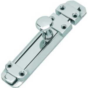 Wickes Flat Tower Bolt Chrome Plated 152mm