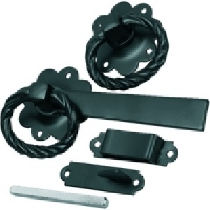 Wickes Twisted Gate Latch Black