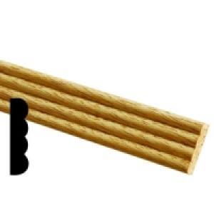 Wickes Light Hardwood Reed Moulding FB840 21x6x2400mm