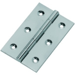 Wickes Butt Hinge Chrome Plated Brass 76mm 3 Pack