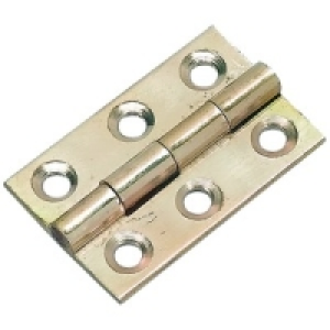 Wickes Butt Hinge Solid Brass 38mm 2 Pack