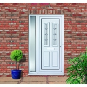 Wickes Trent 1 Sidelight uPVC Door 2 Panel 2085x1220mm Left