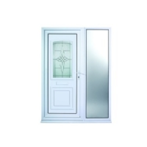 Wickes Medway 1 Sidelight uPVC Door 2085x1520mm Rigth Openin
