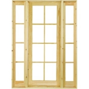 Wickes Newland Internal French Door with 2 Demi Panels Pine