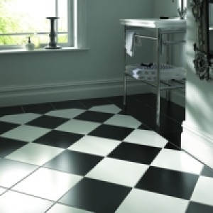 Wickes Geneva Black Satin Ceramic Floor Tile 330x330mm