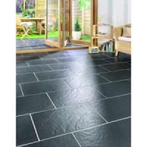 Wickes Riga Black Matt Slate Effect Porcelain Floor Tile 300