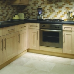 Wickes Danielli Cream Brushed Marble Wall & Floor Tile 406x4