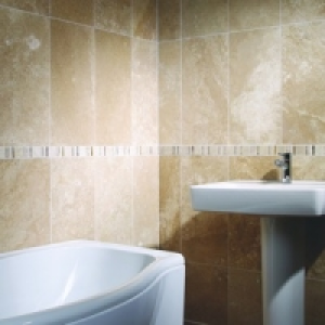 Wickes Beige Polished Travertine Wall & Floor Tile 406x406mm £60.69