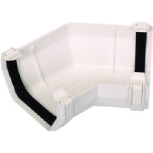 Wickes White Squareline Gutter 135 Deg Bend £3.69