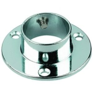 Wickes Wardrobe Rail Super Deluxe Socket Chrome 25mm 2 Pack £6.69