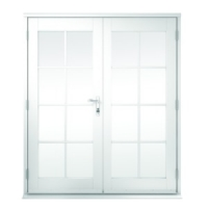Wickes Coniston Georgian Bar Softwood French Doors White 4ft