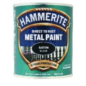 Hammerite Metal Paint Satin Black 750ml