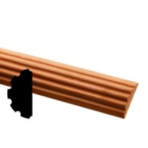 Wickes Pine Fluted Half Round Moulding FB324 4x21x2400mm
