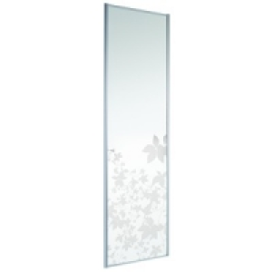 Wickes Leaf Print Sliding Wardrobe Door Silver Framed Mirror