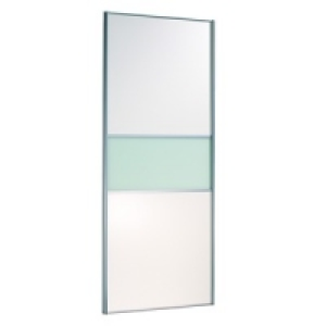 Wickes Fineline Sliding Wardrobe Door White Panel & Glass 22