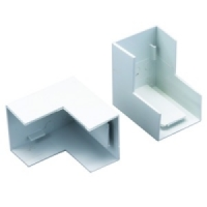 Wickes Mini Trunking Outside Angle White 38x25mm 2 Pack